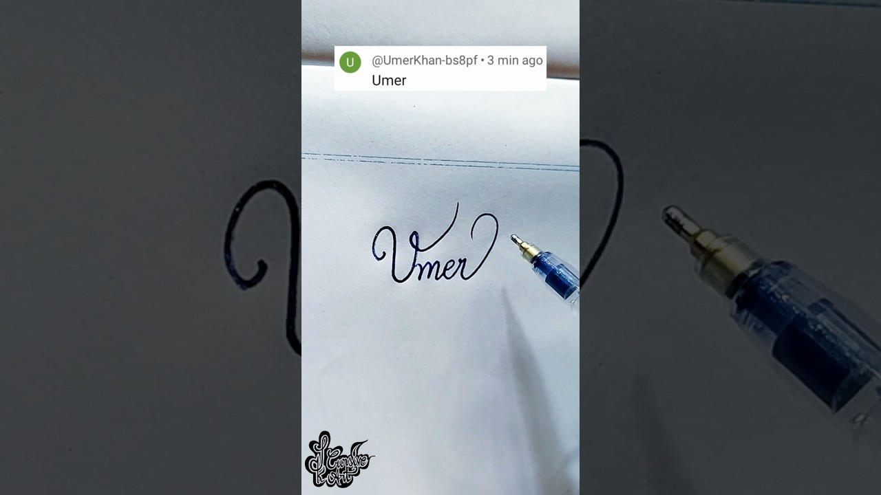 stylish name | Umer | sk cursive art | how to make a stylish name | stylish signature