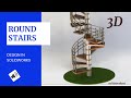 Round stairs design in solidworks