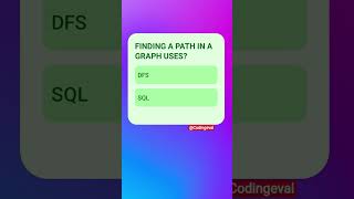 FINDING A PATH IN A GRAPH USES?#codingeval #python #programming #java #sql