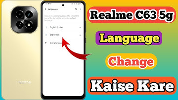 How To Change Language In Realme C63 5g // Realme C63 5g Language Change Setting Kaise On Kare