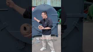 A coconut shell carbonization furnace specially designed for small containers#carbonization furnace