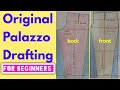 Palazzo drafting  plazo easy cutting  palazzo tutorial