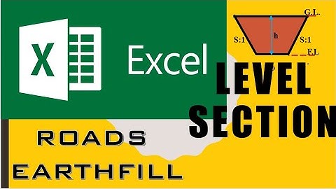 Earthwork of roads embankment on EXCEL (Area and Volume calculations)
