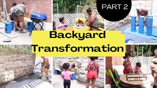 BACKYARD / PATIO TRANSFORMATION, OVERGROWN BACKYARD COMPLETE TRANSFORMATION, PART 2