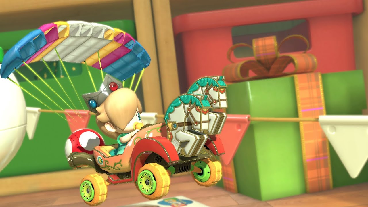 Mario Kart 8 DX Baby Rosalina Prancer Sponge wheels Parafoil YouTube