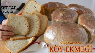 NİNENİN YAPTIĞI GİBİ KÖY EKMEĞİ👉🏻 EKŞİ MAYA İLE 10 GÜNLÜK EKMEK  🍞EKŞİ MAYA NASIL CANLANDIRILIR💁‍♀️