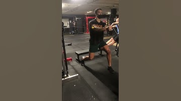 Split stance cable pallof iso hold