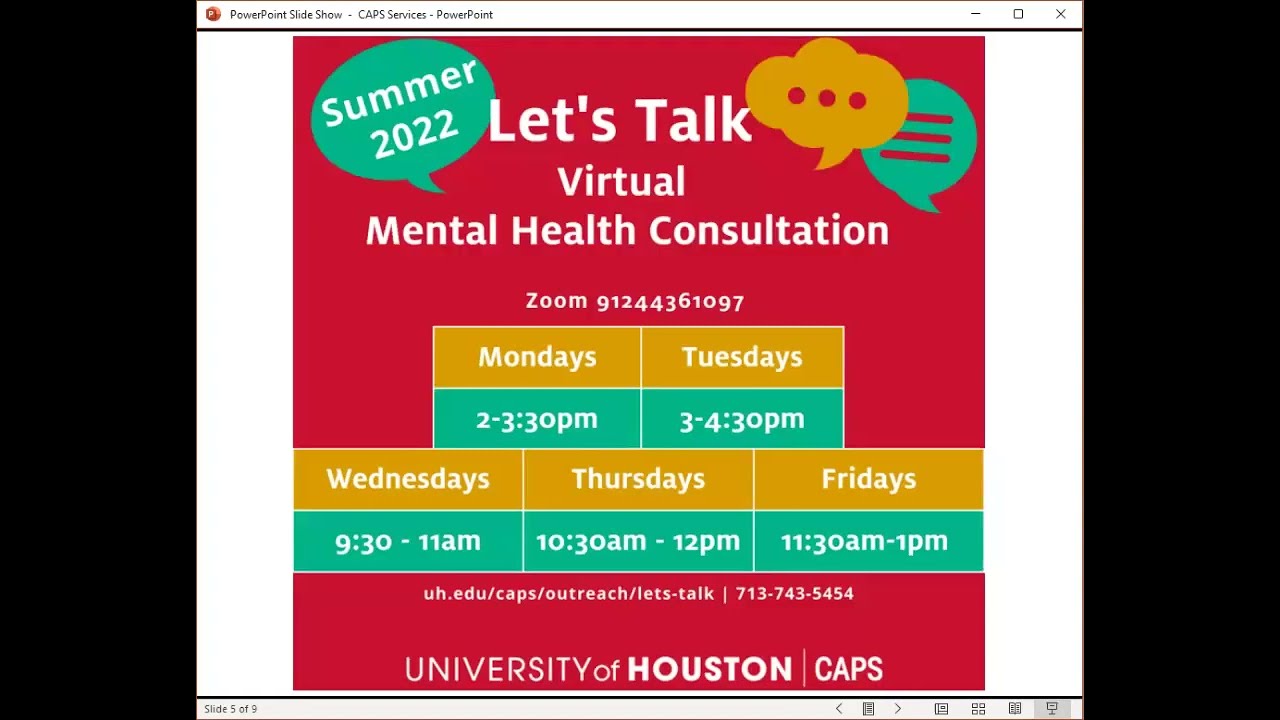 CAPS Services Summer 2022 YouTube