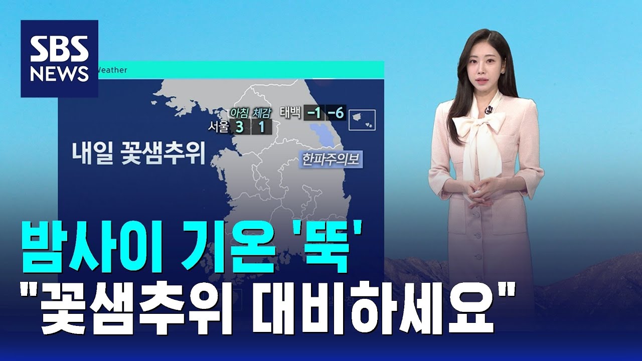 [날씨] 밤사이 기온 '뚝'.."꽃샘추위 대비하세요" / SBS