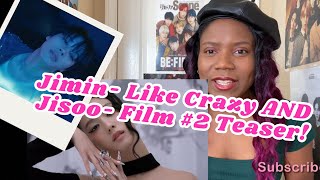 DOUBLE Teaser REACTION to Jimin \& Jisoo MV trailers! Jisoo-Film #2 \& Like Crazy!