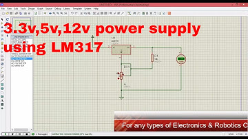 variable power supply using LM317 in proteus