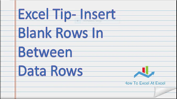 Insert Blank Row After Every Data Row In Excel- Excel Tip