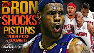 21 Year Old LeBron SHOCKS Pistons In Game 5 Of 2006 ECSF | Leads Cavs To 3-2 Deficit On The Road 😱