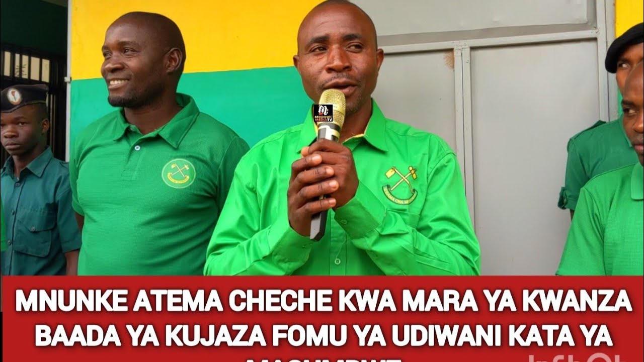 MNUNKE ATEMA CHECHE ZA MOTO BAADA YA KUJAZA FOMU YA UDIWANI KATA YA MASUMBWE MBOGWE.