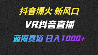 全网首发揭秘：冷门赛道【VR直播玩法拆解2.0】保姆级教学，3天起号，日入1000+