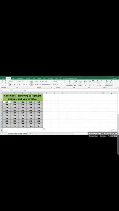 Highlight duplicate and unique values using conditional formatting-Full ...