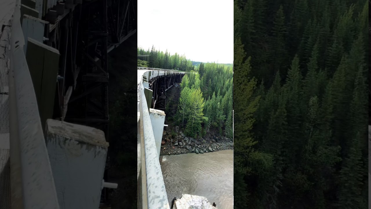Kistatinaw bridge. Old Alaska highway