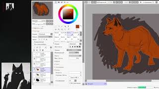 Sketching in PS and SAI || Digital art FOX || діджитал спідпейнт лисичка