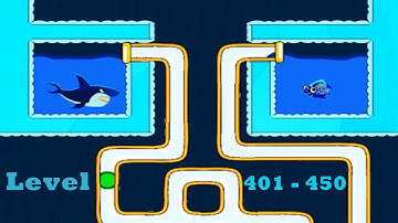Save the Fish Pin HD - Pull the pin Level 401 - 450 | walkthrough | mini game | ads | puzzle