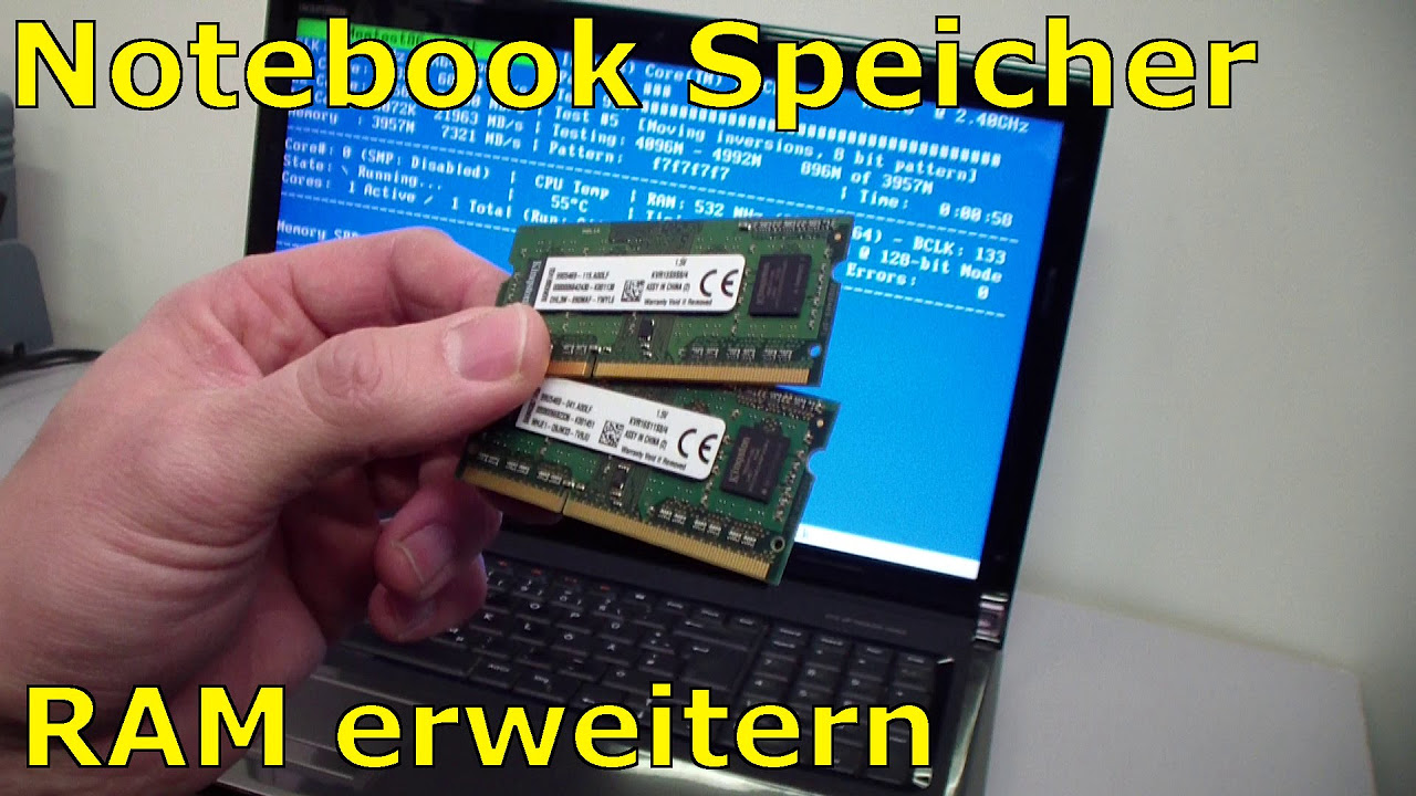 Update DELL Notebook RAM Speicher aufrüsten - erweitern