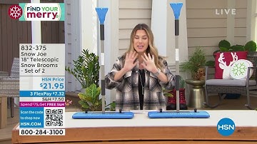 Snow Joe 18" Telescopic Snow Brooms  Set of 2