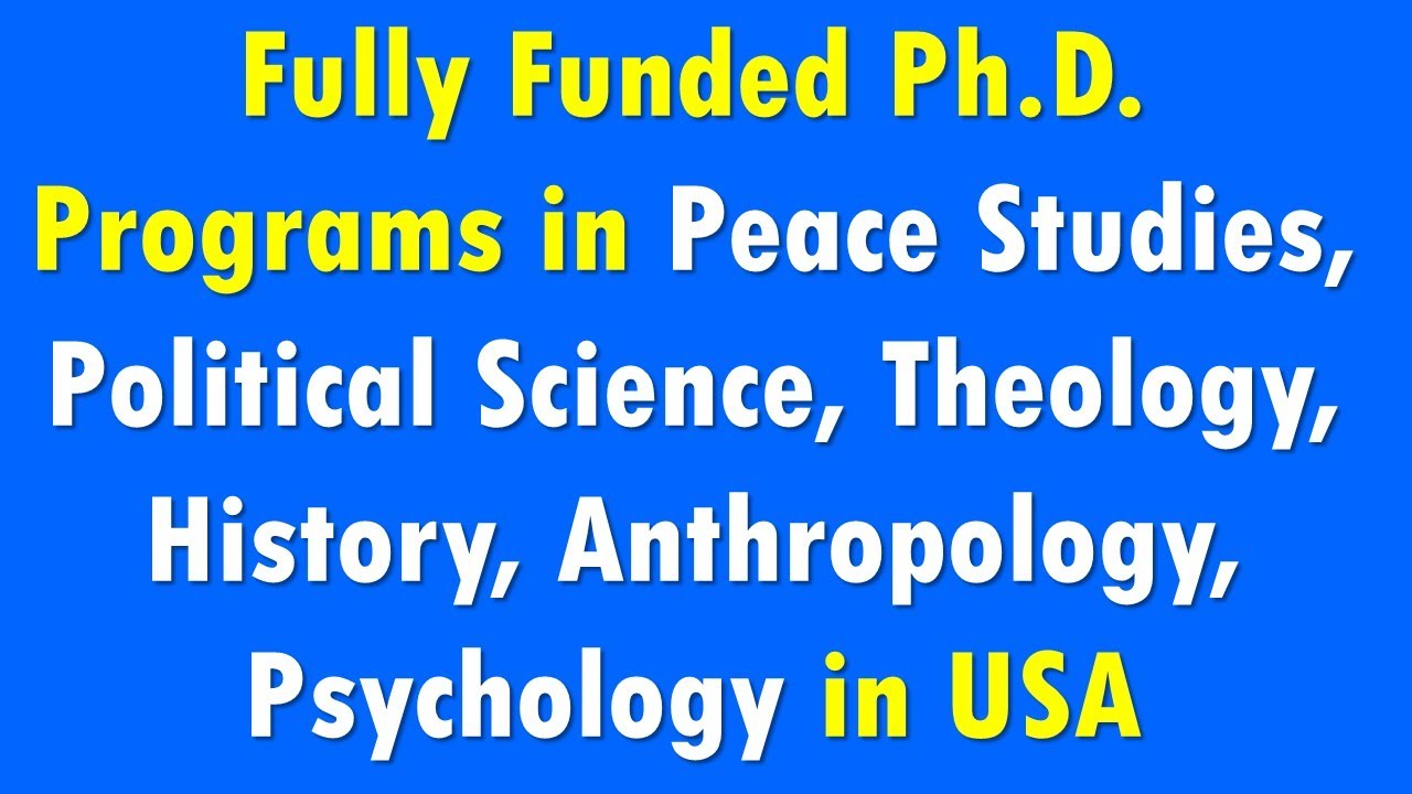 phd in human rights and peace studies usa