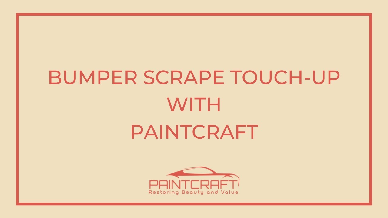 Bumper Scrape Repair with TouchUp YouTube