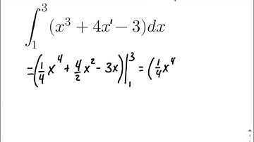 Definite integral with 3rd degree polynomial function