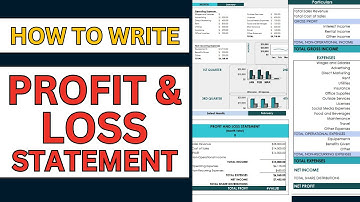 How to Write Profit and Loss Statement in Business Plan #businessplan