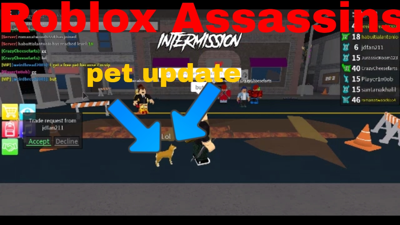 Roblox Assassin Pet Update Youtube - roblox assassin codes for exotic knives