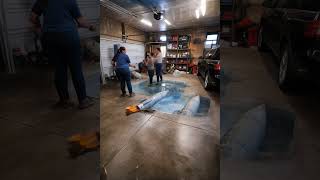 Garage Makeover With an F-35 Jet Coming Out the Wall
