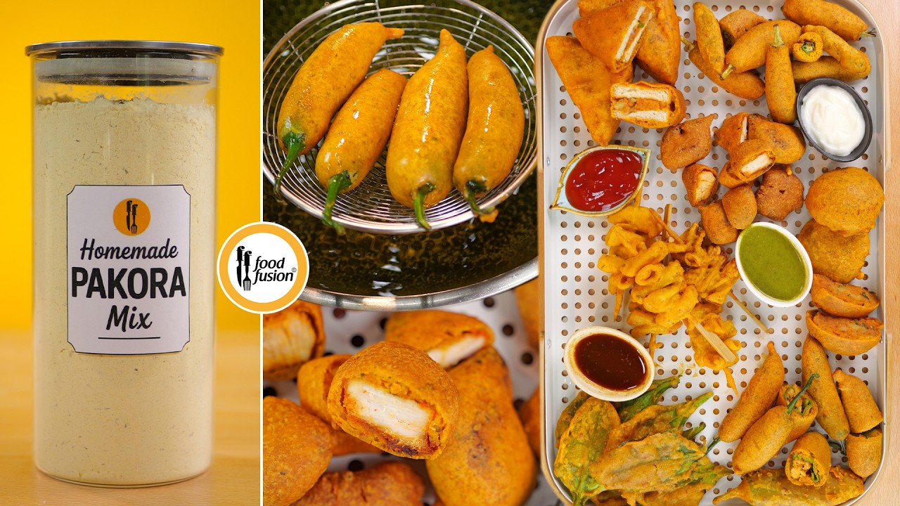 Pakora Platter with Homemade Pakora Mix (Ramzan Special) Asad Memon - Recipe by Food Fusion