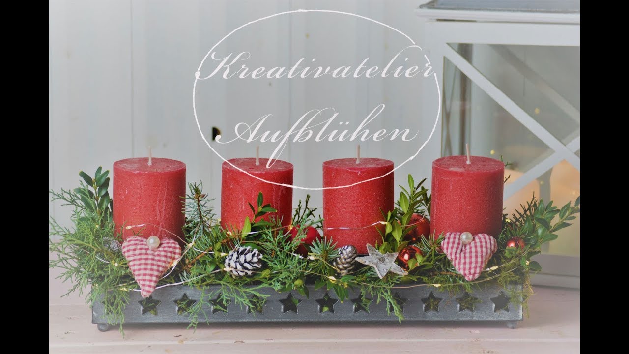 DIY: LÄNGLICHEN ADVENTSKRANZ im LANDHAUSSTIL SELBER MACHEN