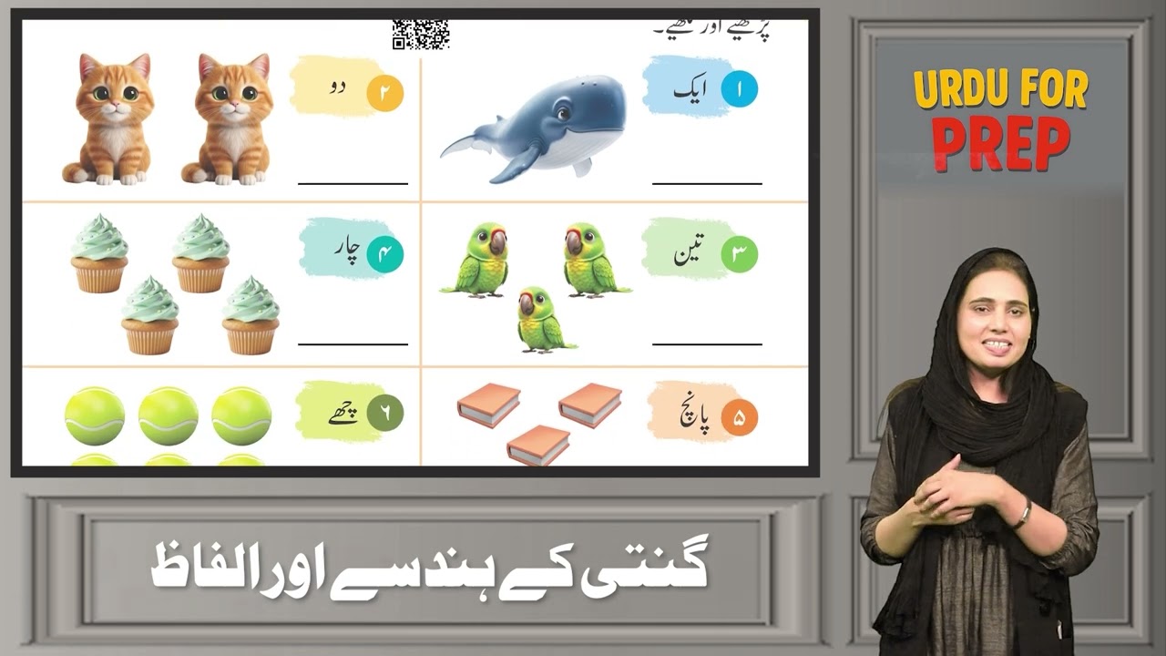 Urdu for Kids 5+ | Learning Counting with Hands & Words (Counting with Hands and Words) For Students