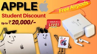 Apple student discount Sale Is live with ?? free AirPods || Enjoy Flat 20% Discount on Apple Product