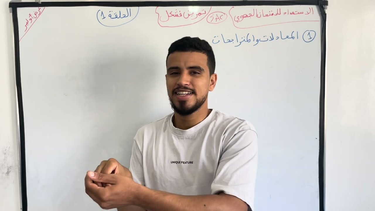 تمرين فشكل : الحلقة 1 : المعادلات و المتراجحات الاستعداد للامتحان الجهوي الثالثة إعدادي