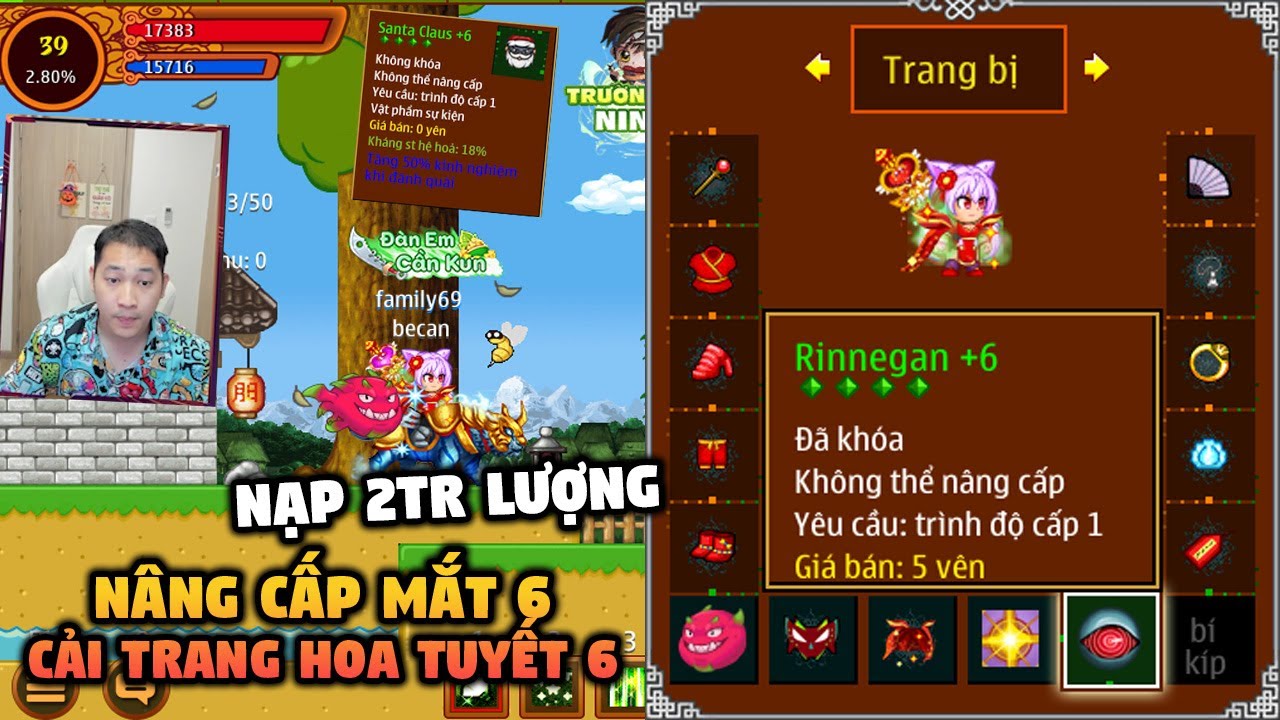 Nạp 2TR Lượng Nâng Cấp Mắt 6 & Cải Trang Hoa Tuyết 6 Cho BECAN | Tập 4 | Ninja School Online