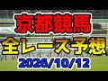 【京都競馬】2026/10/12全レース予想