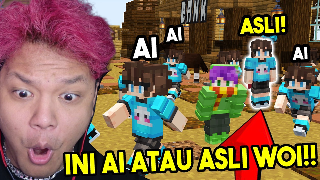 Gw ADAIN PETAK UMPET TAPI KITA HARUS SEMBUNYI DIANTARA AI MINECRAFT KITA ... (NGAKAKk BANGET!)