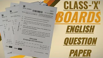 🔥🔥Kendriya Vidyalaya Class 10 English Boards Exam Question Paper | @namasteidea