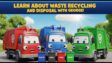 Learn About Waste Recycling and Disposal with George, Toby & Teal the Garbage Trucks | A DAY AT WORK