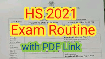 HS 2021 Exam Routine | AHSEC Final year Exam Routine 2021 | You can learn