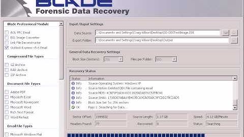 Blade: Outlook Express Recovery from Encase Image