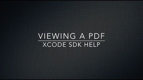 Xcode 6 Source Code & Tutorial - Viewing A PDF