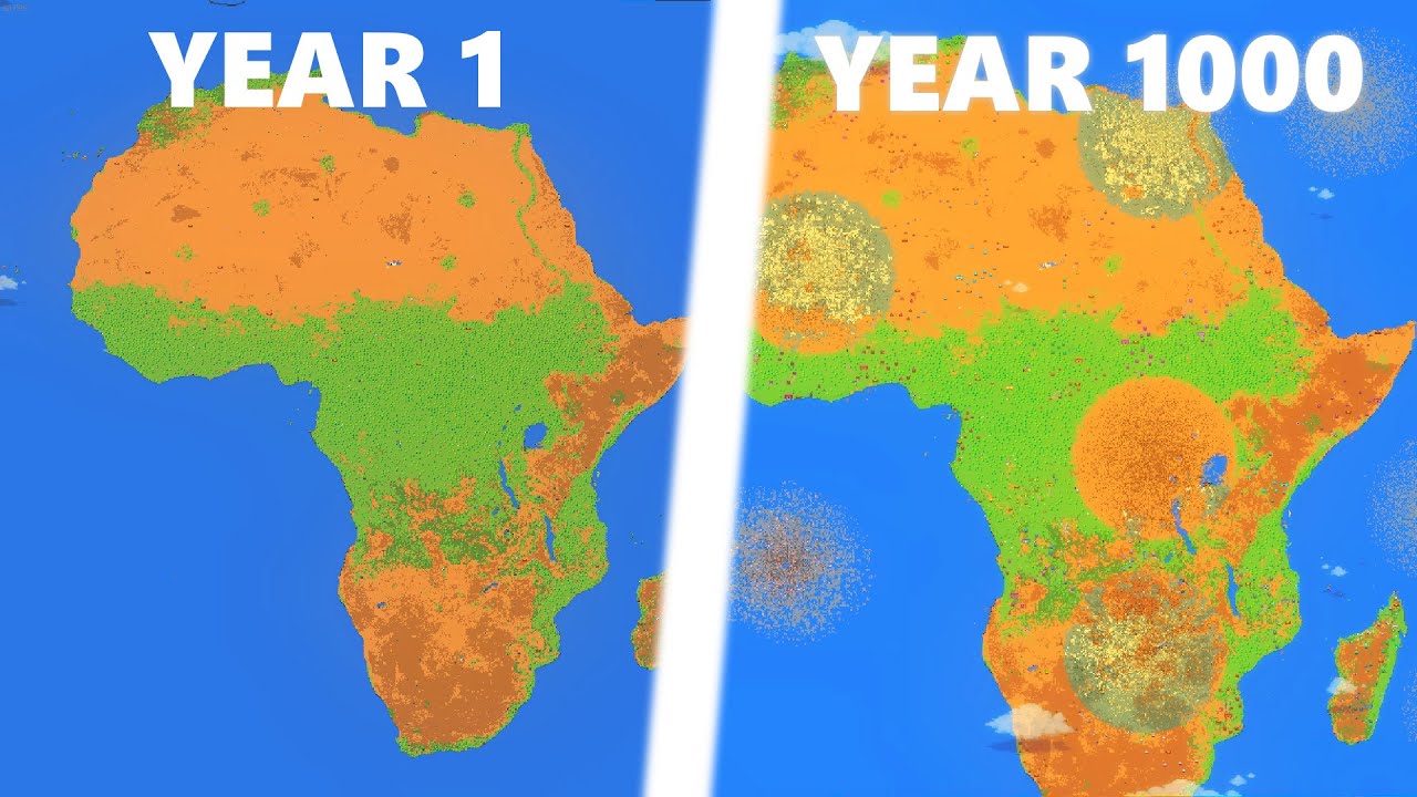 1000 Year Timelapse of Africa - Worldbox Timelapse - YouTube