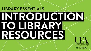 Introduction to Library Resources