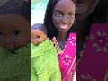 Barbie Doll Baby Bubble Bath India Village Routine #barbie #youtubeshorts #barbieroutine