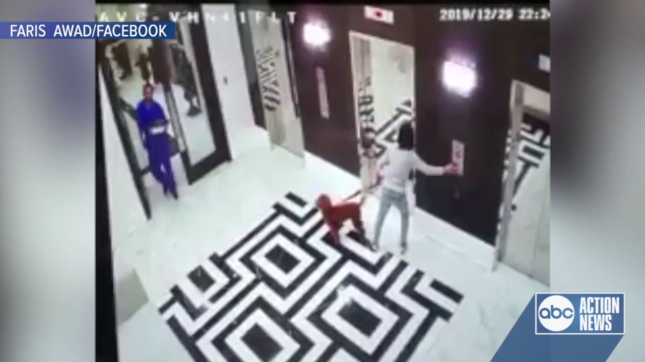 Man saves dog whose leash was stuck in Harbour Island elevator - YouTube