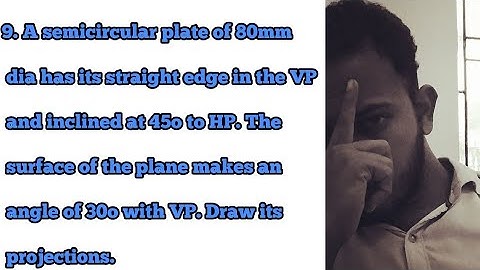 Video 31 | Projection of planes|Tamil|Annna university|semi circle