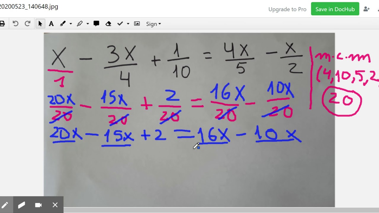 Ecuación con denominadores (II) YouTube